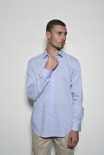 חולצת גבר שרוול ארוך SLIM FIT באפור