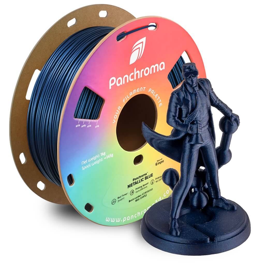 פילמנט כחול מטאלי 1 ק"ג 1.75 מ"מ - Panchroma Metallic PLA Metallic Blue