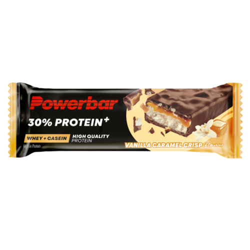 Powerbar - חטיף חלבון קרמל וניל כריספי 