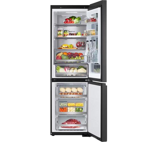 מקרר מקפיא תחתון 349 ליטר LG R-2B394BINS נירוסטה מושחרת