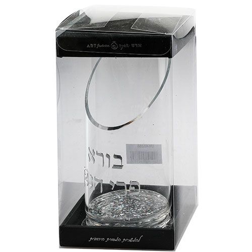 מעמד לבקבוק יין מפרספקס עם אותיות בולטות כסף