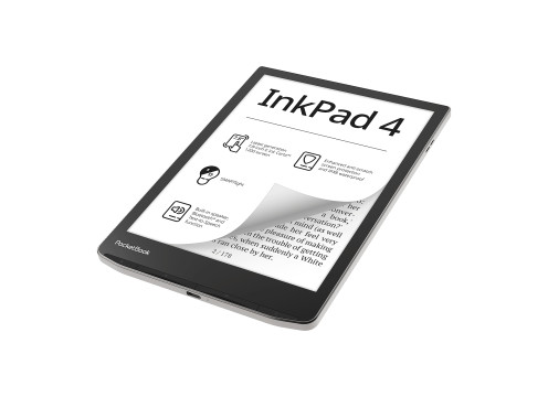 ספר אלקטרוני PocketBook 7.8” InkPad 4 צבע כסף