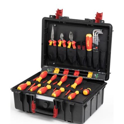 WIHA 9300-70402 - סט כלים מקצועי לחשמלאים במזוודה 39 חלקים מק”ט: 1128472