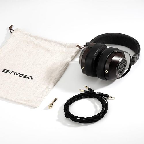 אוזניות Sivga Anser Hifi מעץ מלא באיכות צליל דינמית HD עם חוט פתוח, רכובות על הראש