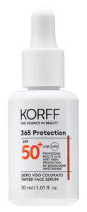 סרום פנים עם גוון ומסנן קרינה SPF50 קורף 30 מ"ל - Korff 365 Protection Tinted Face Serum SPF50
