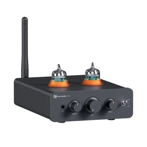 קדם מגבר מנורות Fosi Audio P3 עם בקרת צליל בס וטרבל Bluetooth aptX LL HD