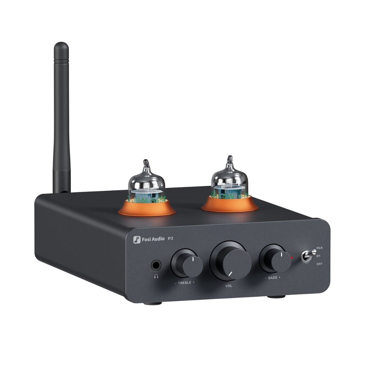 קדם מגבר מנורות Fosi Audio P3 עם בקרת צליל בס וטרבל Bluetooth aptX LL HD