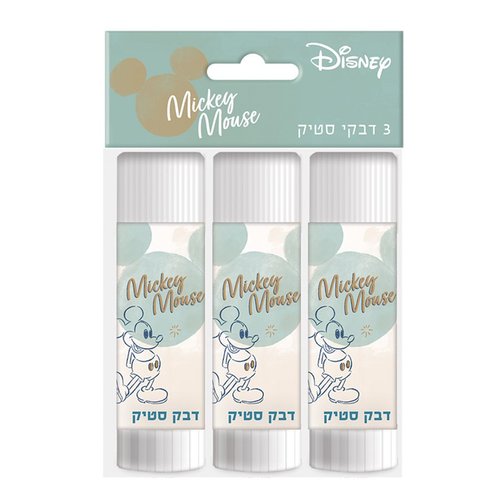 דבק סטיק 15גרם מיקי שלוש יחידות