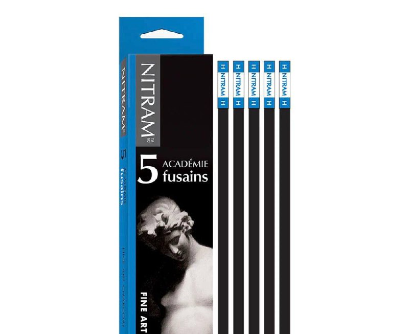 סט 5 מקלות פחם NITRAM קשה H