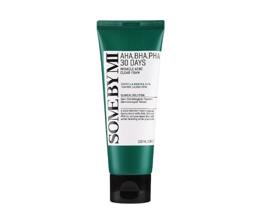 קצף ניקוי לעור  Some By Mi AHA BHA PHA 30 Days Miracle Acne Clear Foam 100ml