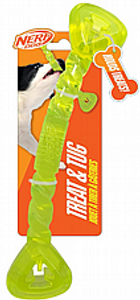 משחק נרף עצם סיליקון לעיסה לכלבים - Nerf Dog Treat Dispensing Bone Durable Chew and Fetch Toy for Dogs