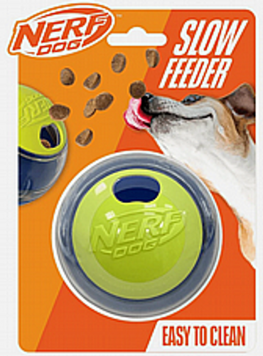 משחק נרף כדור פאזל חטיפים לכלבים - Nerf Dog Puzzle Feeder Ball For Solo Reward & Play Sessions