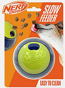 משחק נרף כדור פאזל חטיפים לכלבים - Nerf Dog Puzzle Feeder Ball For Solo Reward & Play Sessions