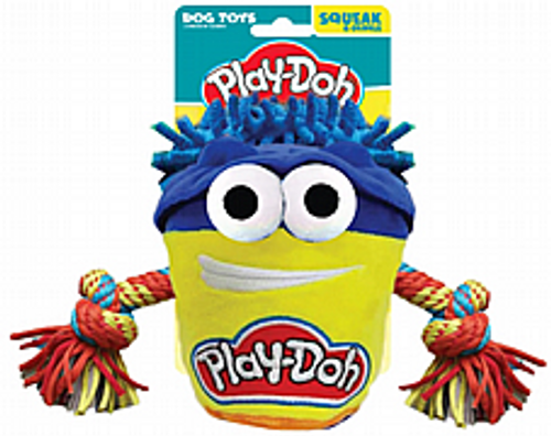 בובת משחק נרף פליי דו לכלבים - Nerf Hasbro Play-Doh T-Shirt Rope Tug Toy for Dogs