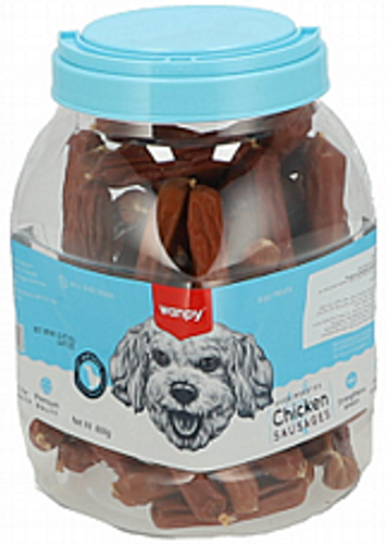 וונפי צנצנת חטיפי נקניקיות עוף לכלב 600 גרם - Wanpy Chicken Sausages
