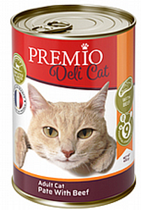 פרמיו דלי קט לחתול בוגר פטה בקר 400 גרם - Premio