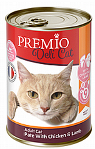 פרמיו דלי קט לחתול בוגר פטה עוף וכבש 400 גרם - Premio