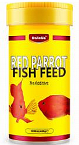 מזון מגורען המכיל מחזקי צבע טבעיים לדגי תוכי אדום וכל סוגי ציקלידים 1000 מ"ל - Dajiawa Red Parrot Food 2.0