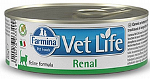 וט לייף שימורי רנאל לחתולים 85 גרם - Farmina Vet Life Renal Feline Formula Cat Wet Food