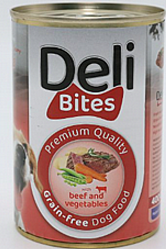 דלי בייטס בקר וירקות שימורי פטה לכלבים 400 גרם - Deli Bites