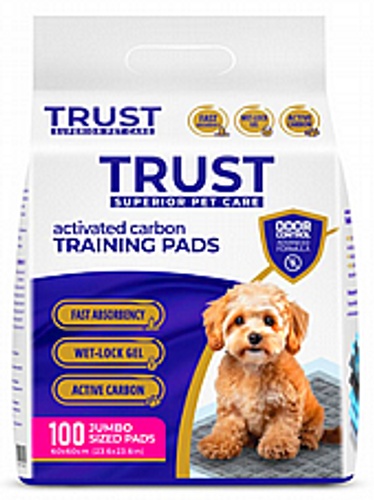 פדים קרבון לאימון גורי כלבים עם פחם 100 יחידות -Trust carbon Pads
