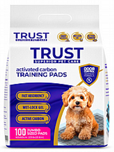 פדים קרבון לאימון גורי כלבים עם פחם 100 יחידות -Trust carbon Pads