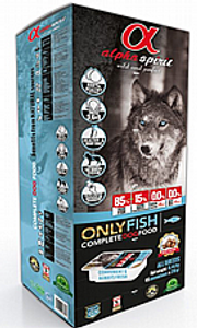 אלפא ספיריט מזון חצי לח דגי בר לכלבים 9 ק"ג - Alpha Spirit Complete Natural Dog Food Wild Fish