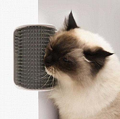 קט איט מתקן עיסוי והברשה עצמית לחתולים - Catit Senses Cat Self Groomer Grooming Rubbing Brush Tool with Catnip Pouch
