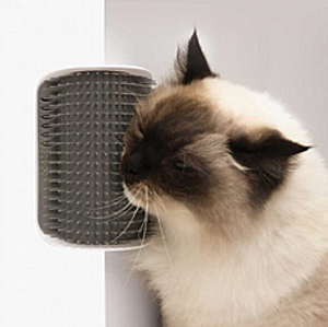 קט איט מתקן עיסוי והברשה עצמית לחתולים - Catit Senses Cat Self Groomer Grooming Rubbing Brush Tool with Catnip Pouch