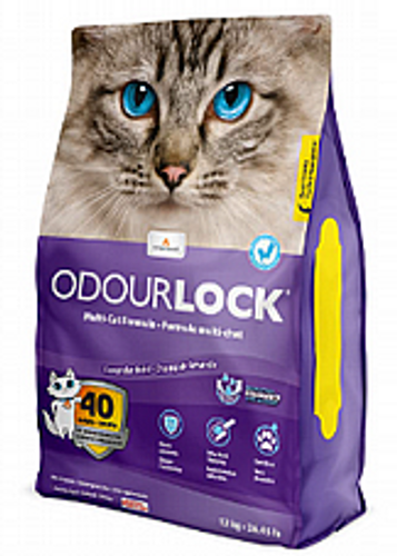 אודרלוק חול חתולים מתגבש לוונדר 12 קילו - Odourlock Cat litter Lavender