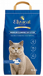 חול חתולים מתגבש אליזקט ללא ריח 10 ק"ג - Elizcat clumping Litter