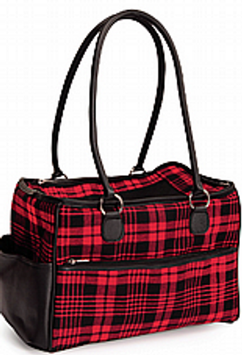 תיק נשיאה בדוגמת טרטן עם ידיות - Camon Tartan pattern carrier bag with handles