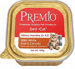 מעדן פרמיו לגורי חתולים מוס דגי ים 100 גרם - Premio Deli Cat