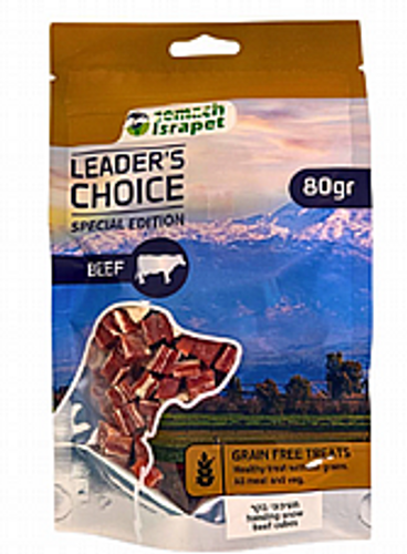 חטיף לידר צ'ויס חטיפוני בקר לכלבים 80 גרם - Leader's Choice