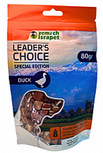 חטיף לידר צ'ויס חטיפוני ברווז לכלבים 80 גרם - Leader's Choice