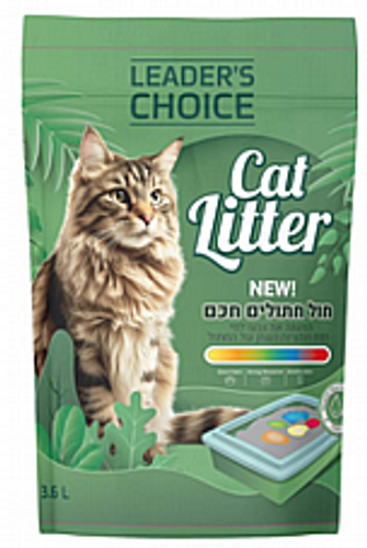 חול קריסטלי PH לחתולים 3.6 ליטר - Leader's Choice Cat Litter