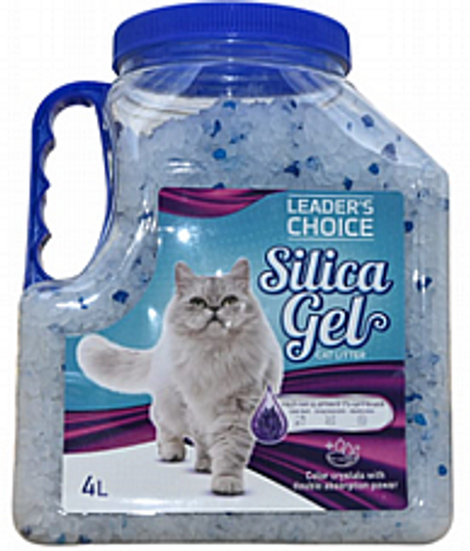 חול קריסטלי לחתולים ריח לבנדר בגלון 4 ליטר - Leader's Choice Silica Gel