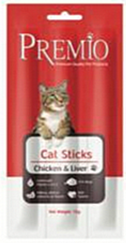 חטיף פרמיו סטיק עוף וכבד 15 גרם - Premio Cat Sticks