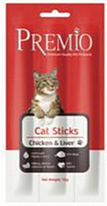 חטיף פרמיו סטיק עוף וכבד 15 גרם - Premio Cat Sticks