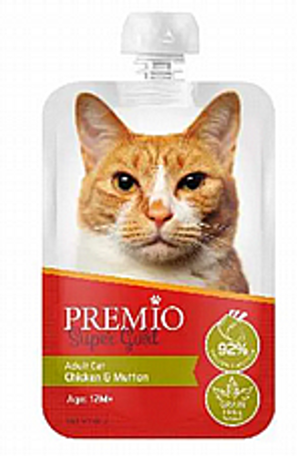 פרמיו מחית בשר עוף וכבש לחתול בוגר 90 גרם - Premio