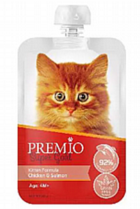 פרמיו מחית בשר עוף וסלמון לגור חתולים 90 גרם - Premio