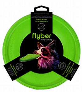 צלחת מעופפת דו צדדית לכלבים פלייבר - Flyber Flying Disc Dog Toy