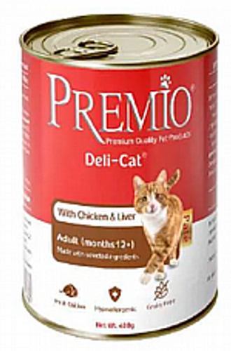 שימורי פרמיו לחתול פטה עוף וכבד 400 גרם - Premio