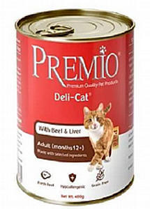 שימורי פרמיו לחתול פטה בקר וכבד 400 גרם - Premio
