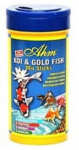 מזון לדגים מיקס מקלות 1000 מ"ל - Ahm Koi & Gold Fish Mix Sticks