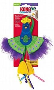 משחק לחתולים קונג טווס מהודר עם קטניפ - Kong Connects Peacock Interactive Cat Toy with Catnip