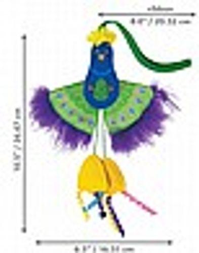 משחק לחתולים קונג טווס מהודר עם קטניפ - Kong Connects Peacock Interactive Cat Toy with Catnip