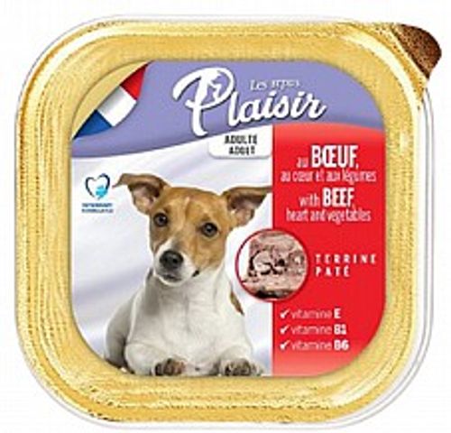 מעדן לכלב בטעם בקר וירקות 300 גרם - PLAISIR