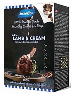 סמוקיס ביסקוויטים לכלבים כבש ושמנת 200 גרם - Smookies Dog Cookies Lamb & Cream