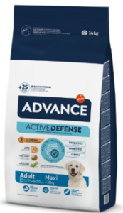 אדוונס מזון לכלבים בוגרים מגזע גדול 14 ק"ג - Advance Maxi Adult Chicken & Rice